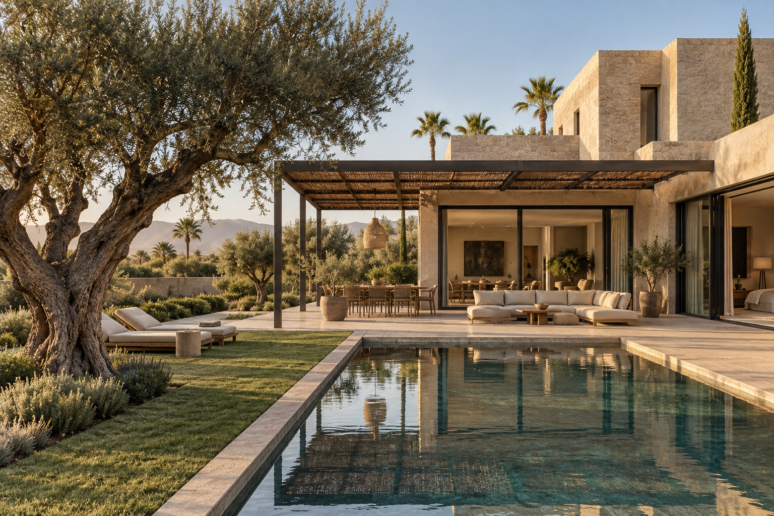 Illustration architecture Villa Palm à Marrakech